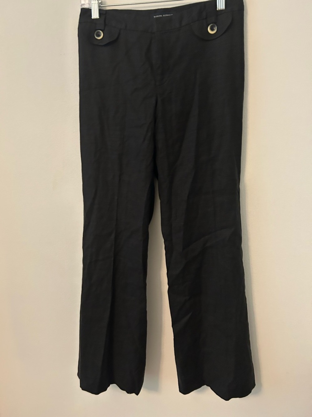 Banana Republic Black Wide-Leg Pants with Martin Label